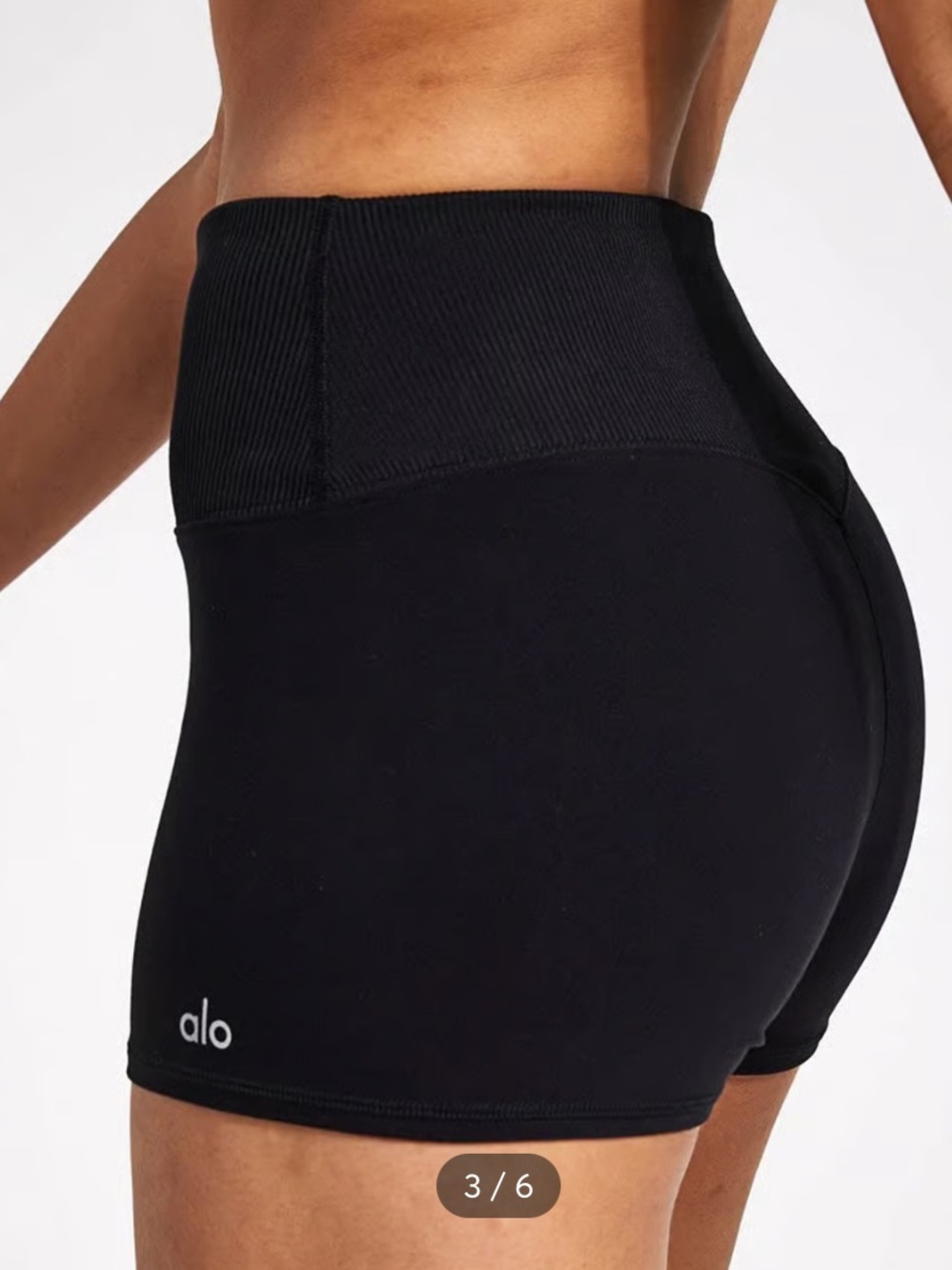 ✨ NWT ALO Yoga Alosoft Aura Short in Black 🖤 Deadstock High-Waist Biker Shorts